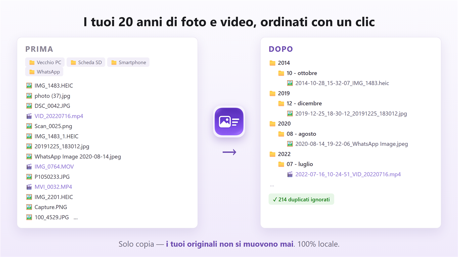 PicsOrder — 20 anni di foto, ordinati con un clic